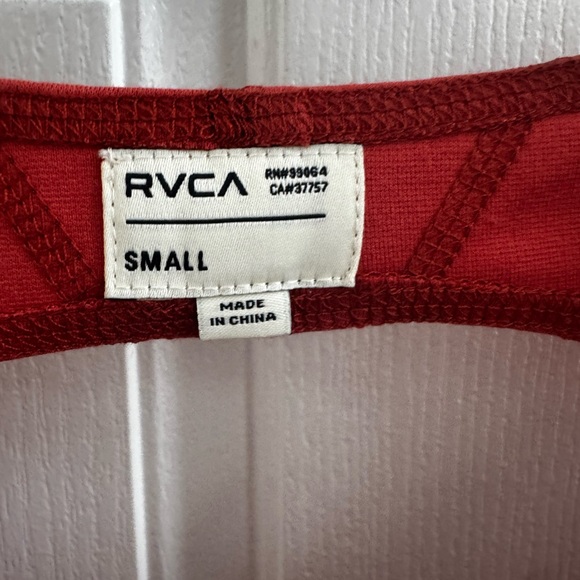 RVCA Women’s  Bold Burnt Orange Long Sleeve Mini Dress - Picture 2 of 5